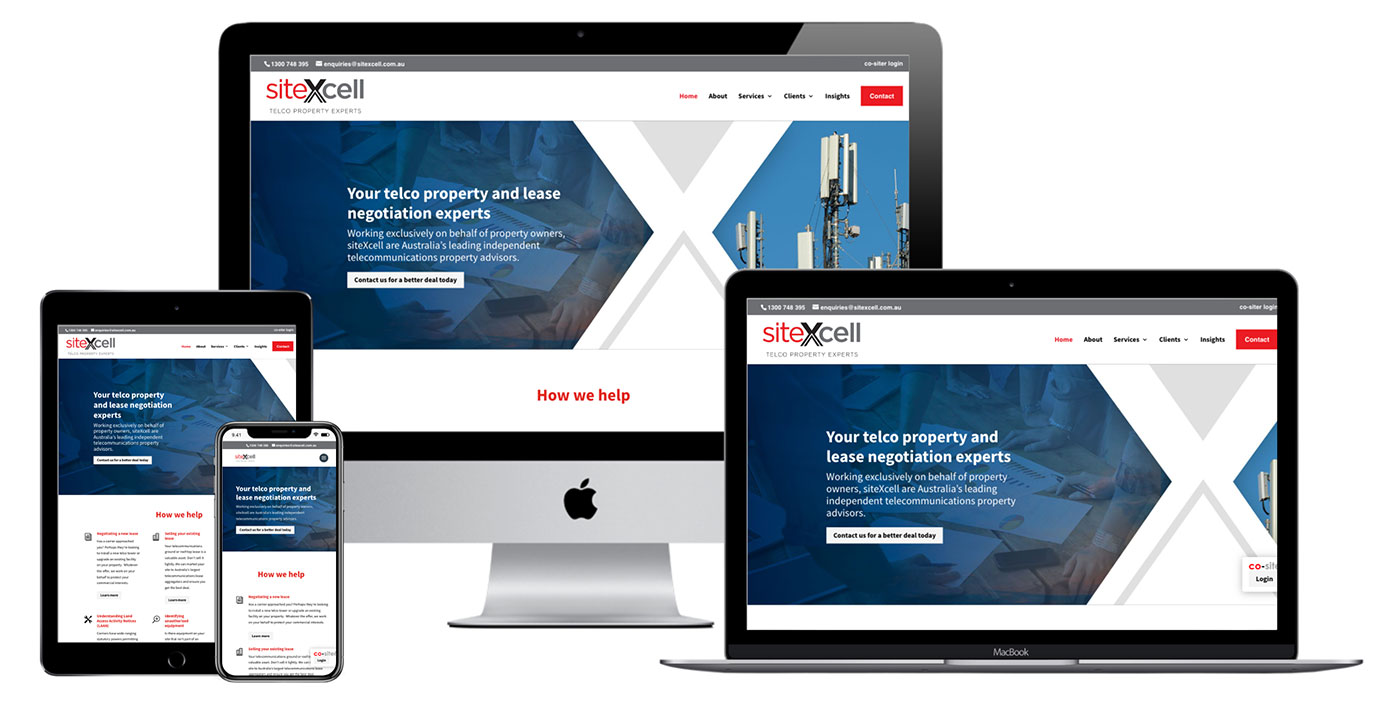 SiteXcell Website and brand development
